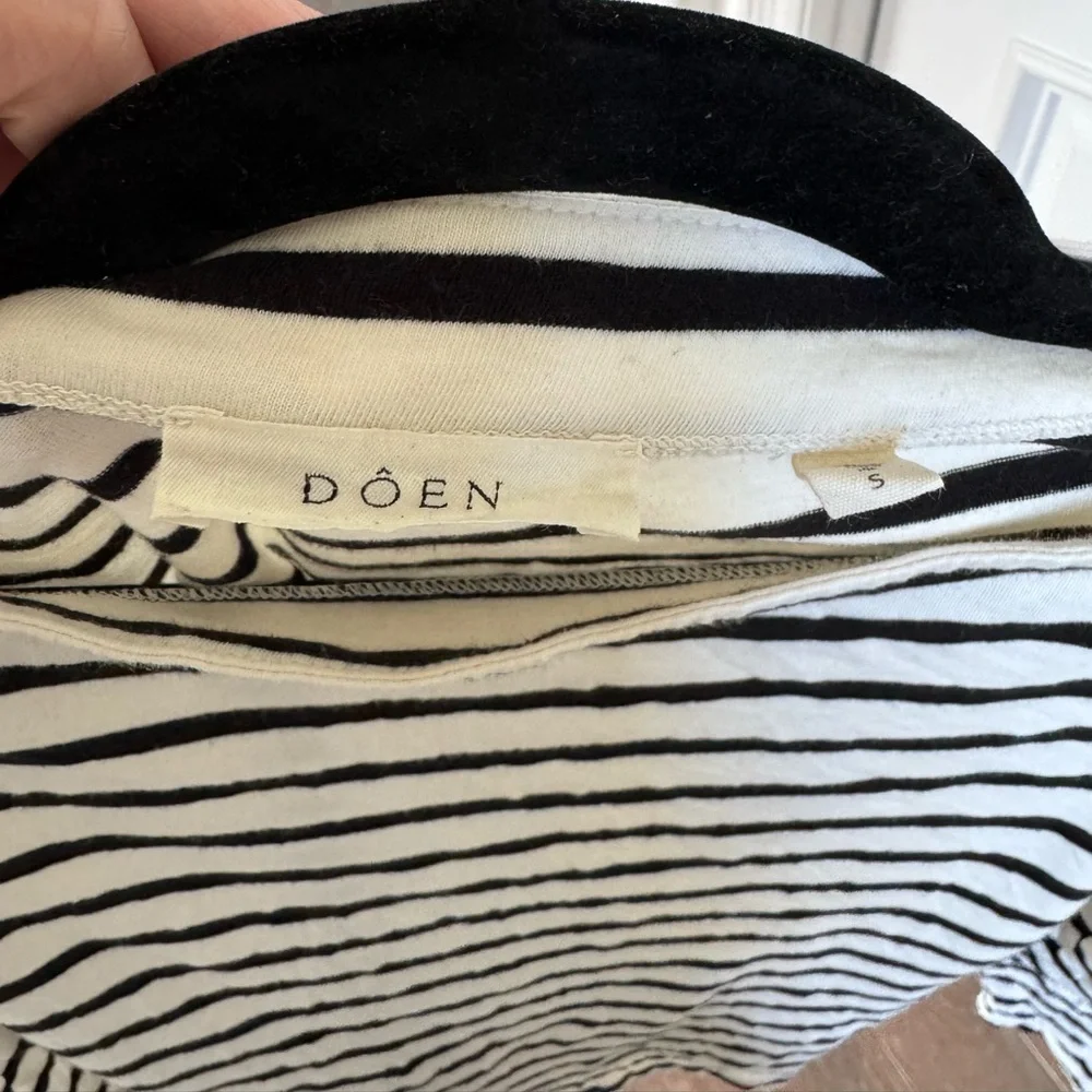 DOEN Irene tee in Black Newport Stripe - S - Picture 4 of 5